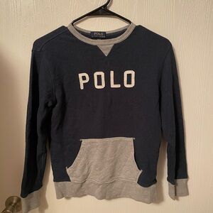 Polo Ralph Lauren Boys SZ M (10-12)  Navy and Gray Hoodie
